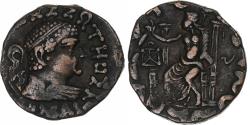 Ancient Coins - Baktrian Kingdom, Hermaios, Tetradrachm, Late 1st century BC, Bronze,