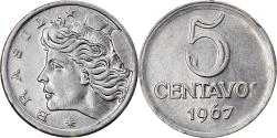 World Coins - Coin, Brazil, 5 Centavos, 1967, error cud coin, , Stainless Steel