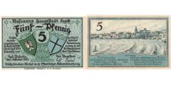 World Coins - Germany, Lyck Stadt, 5 Pfennig, paysage 1, 1920, 1920-10-01, UNC(60-62)