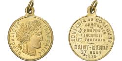World Coins - France, Medal, Concours de Pompes à Incendie, Saint-Mandé, 1876, Brass