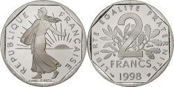 World Coins - Coin, France, Semeuse, 2 Francs, 1998, Paris, Proof / BE, , Nickel