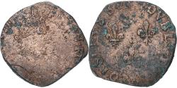World Coins - France, Henri III, Double Tournois, 1586, Copper, , Gadoury:455