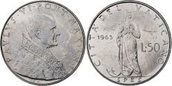 World Coins - Vatican, Paul VI, 50 Lire, 1963 - Anno I, Rome, Stainless Steel, , KM:81
