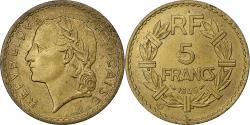 World Coins - France, 5 Francs, Lavrillier, 1946, Castelsarrasin, Aluminum-Bronze,