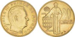 World Coins - Coin, Monaco, Rainier III, 20 Centimes, 1962, , Aluminum-Bronze, KM:143