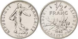 World Coins - France, 1/2 Franc, Semeuse, 1982, Monnaie de Paris, série FDC, Nickel