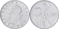 World Coins - Italy, 50 Lire, 1954, Rome, Stainless Steel, , KM:95.1