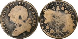 World Coins - France, 12 Deniers, 12 deniers français, 1792, Strasbourg, Constitution