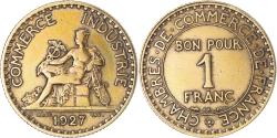 World Coins - Coin, France, Chambre de commerce, Franc, 1927, Paris,