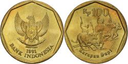 World Coins - Coin, Indonesia, 100 Rupiah, 1991, , Aluminum-Bronze, KM:53