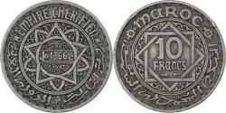 World Coins - Morocco, Mohammed V, 10 Francs, AH 1366/1946, Paris, Copper-nickel,