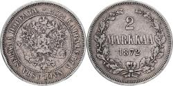 World Coins - Coin, Finland, Alexander II, 2 Markkaa, 1872, Helsinki, , Silver