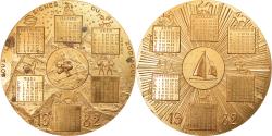 World Coins - France, Medal, Calendrier, Signes du Zodiaque, 1982, Fourbé, , Gilt