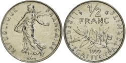 World Coins - Coin, France, Semeuse, 1/2 Franc, 1999, Paris, FDC, , Nickel, KM:931.1