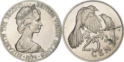World Coins - British Virgin Islands, Elizabeth II, 25 Cents, 1974, Franklin Mint