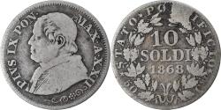 World Coins - Coin, ITALIAN STATES, PAPAL STATES, Pius IX, 10 Soldi, 50 Centesimi, 1868, Roma