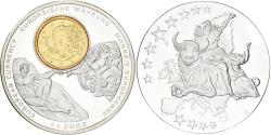 World Coins - Italy, Medal, Monnaies européennes, 2002, Copper Plated Silver,