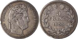 World Coins - Coin, France, Louis-Philippe, 5 Francs, 1835, Strasbourg, Abeille,