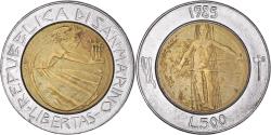 World Coins - Coin, San Marino, 500 Lire, 1985, , Bi-Metallic, KM:181