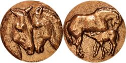World Coins - France, Medal, Horse, Fauna, 1975, Luzanowsky, , Bronze