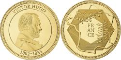 World Coins - France, Medal, Victor Hugo, Copper Gilt,