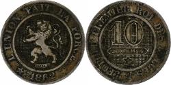 World Coins - Belgium, Leopold I, 10 Centimes, 1862, Copper-nickel, , KM:22
