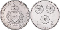 World Coins - Coin, San Marino, 2 Lire, 1987, Rome, , Aluminum, KM:202