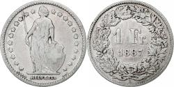 World Coins - Switzerland, Franc, 1887, Berne, Silver, , KM:24