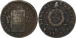World Coins - France, Sol aux Balances, 1793, Bayonne, Copper, , Gadoury:19