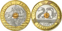 World Coins - Coin, France, Mont Saint Michel, 20 Francs, 1999, Paris,