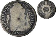 World Coins - France, Sol aux Balances, 1793 - AN II, Strasbourg, Copper, , Gadoury:19