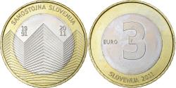 World Coins - Slovenia, 3 Euro, indépendance, 2011, Bi-Metallic, , KM:101