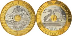 World Coins - Coin, France, Mont Saint Michel, 20 Francs, 1992, ESSAI,