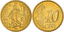 World Coins - France, 10 Euro Cent, 2002, BE, , Brass, KM:1285