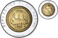 World Coins - Coin, San Marino, 500 Lire, 1986, Rome, , Bi-Metallic, KM:195