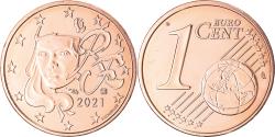 World Coins - France, Monnaie de Paris, Euro Cent, 2021, Pessac, BU, , Acier plaqué cuivre