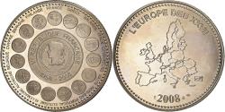 World Coins - France, Medal, L'Europe des XXVII, Veme République, 2008, Copper-nickel,