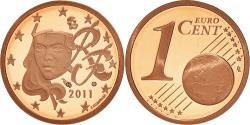 World Coins - France, Euro Cent, 2011, Paris, Proof / BE, , Copper Plated Steel