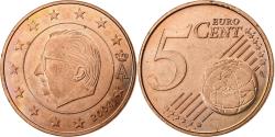 World Coins - Belgium, Albert II, 5 Euro Cent, 2004, Brussels, Copper Plated Steel,