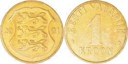 World Coins - Coin, Estonia, Kroon, 2001, no mint, , Aluminum-Bronze, KM:35