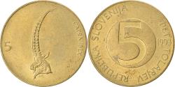 World Coins - Coin, Slovenia, 5 Tolarjev, 1993, , Nickel-brass, KM:6