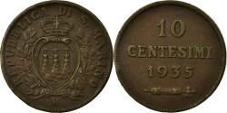 World Coins - Coin, San Marino, 10 Centesimi, 1935, Rome, , Bronze, KM:13