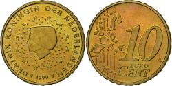 World Coins - Netherlands, 10 Euro Cent, 1999, Utrecht, Nordic gold,