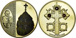 World Coins - Vatican, Medal, Benoit XVI, Tiara Papalis, Religions & beliefs, , Copper