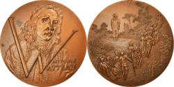 World Coins - France, Medal, Antoine Watteau, Scène Galante, 1977, , Bronze