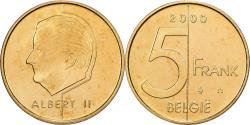 World Coins - Belgium, Albert II, 5 Frank, 2000, Brussels, Bronze-Aluminium, , KM:190