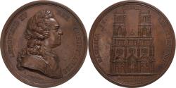 World Coins - France, Medal, Louis XV, Cathédrale d'Orléans, 1767, Bronze, Duvivier