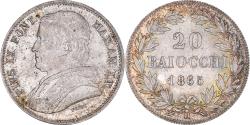 World Coins - Coin, ITALIAN STATES, PAPAL STATES, Pius IX, 20 Baiocchi, 1865, Rome,