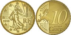 World Coins - France, 10 Euro Cent, 2010, Paris, BE, , Brass, KM:1410