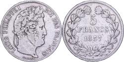World Coins - France, Louis Philippe I, 5 Francs, 1837, Paris, Silver, , Gadoury:678